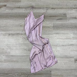 Helmut Lang Satin Midi Slip Dress in Lavender